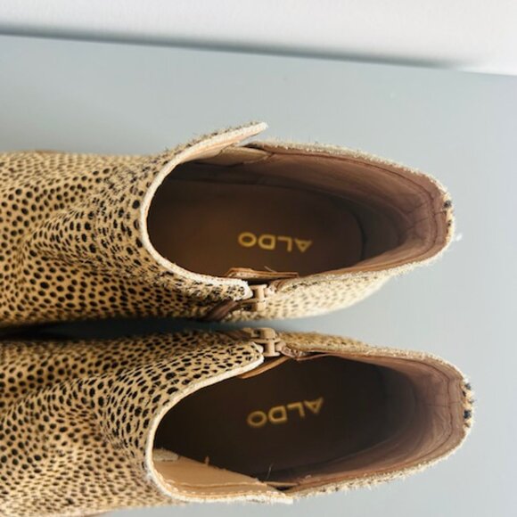 ALDO - Calf-hair leather Ankle booties - Ladies Size 7 - Picture 7 of 10